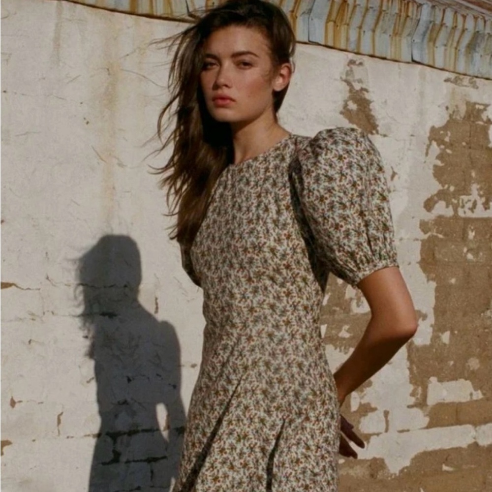 Dôen Blair Dress crème fleurs d’avignon sz small